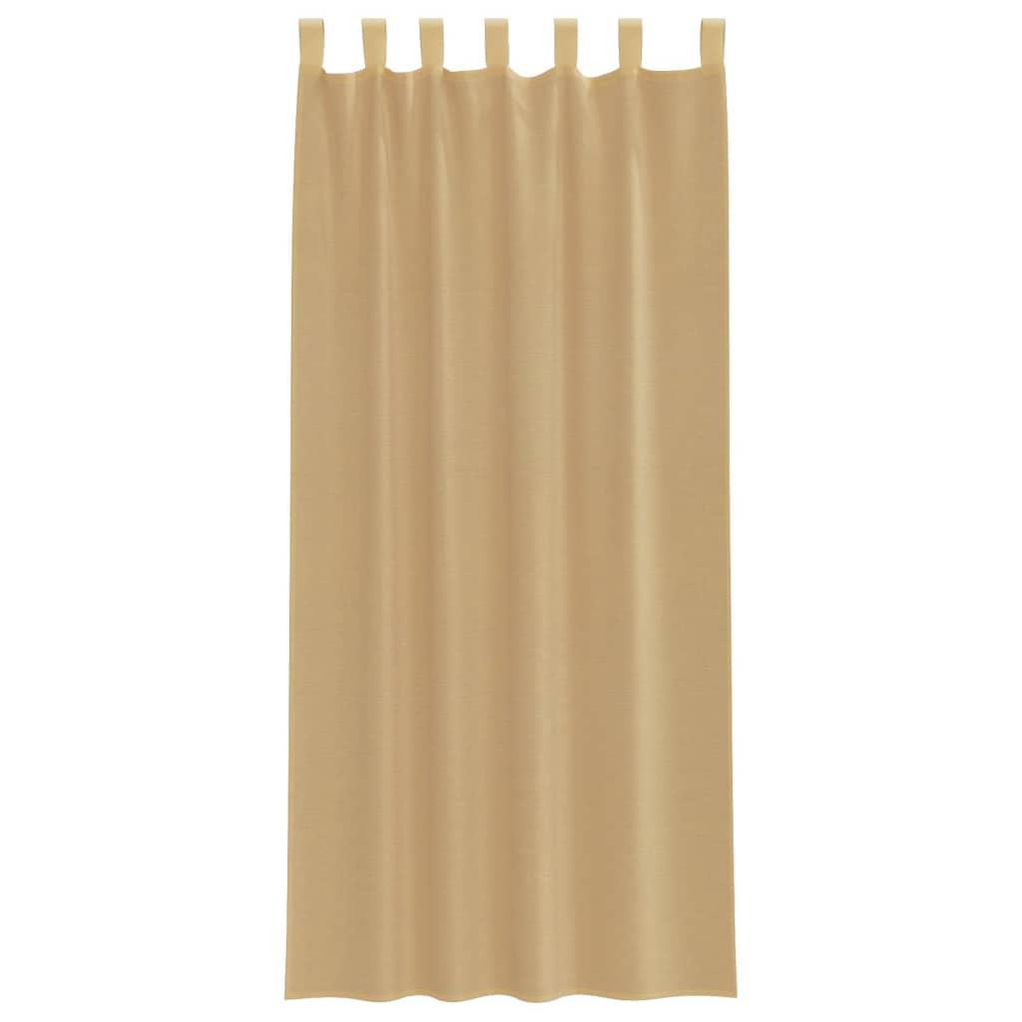 Voir la diapositive 4 : VIDAXL Rideaux en voile avec passe-tringles 2 pcs sable