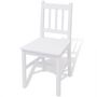Voir la diapositive 5 : VIDAXL Jeu de salle a manger 7 pcs Pinede Blanc