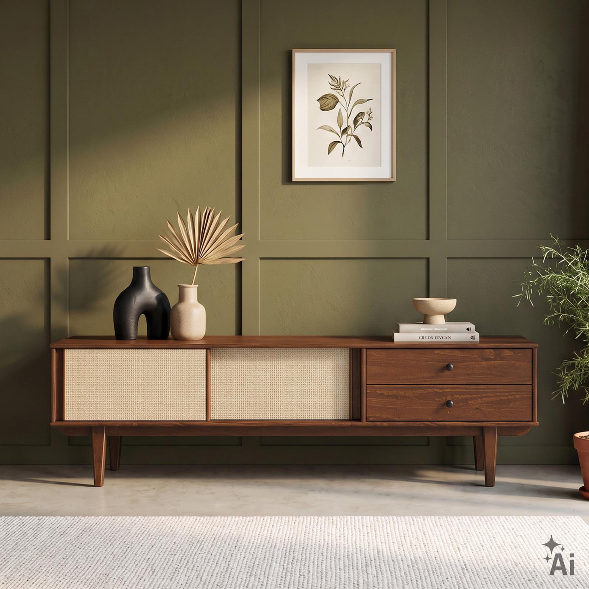 Voir la diapositive 2 : IDIMEX Meuble TV SIMONA L 175 cm en bois massif
