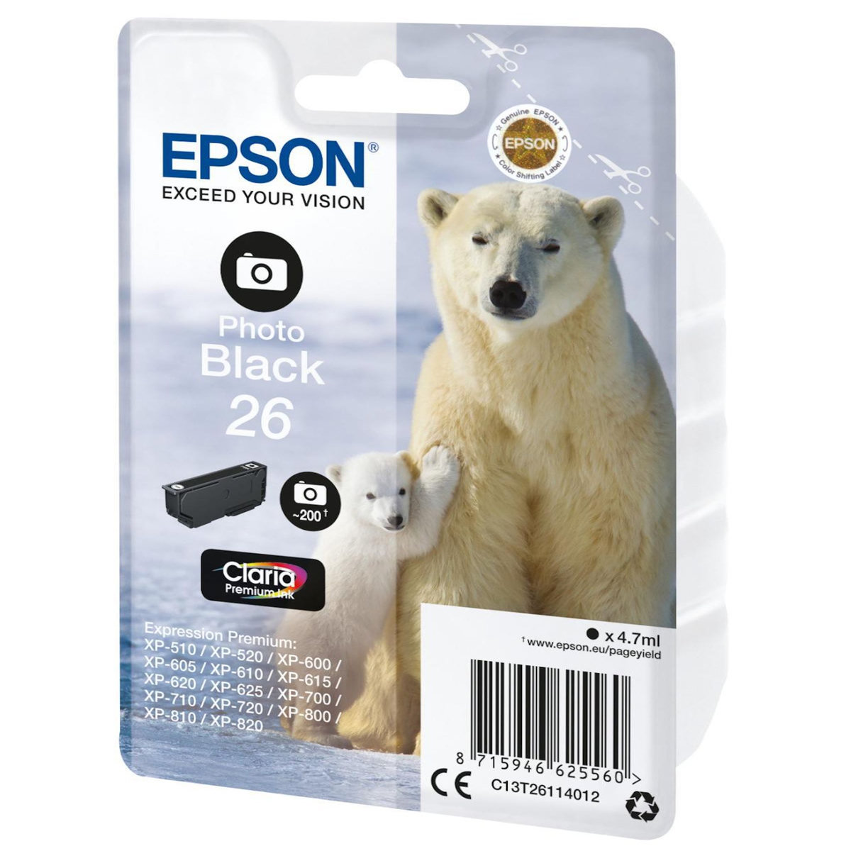 Epson Cartouche imprimante EPSON C 13 T 26114012 - noir