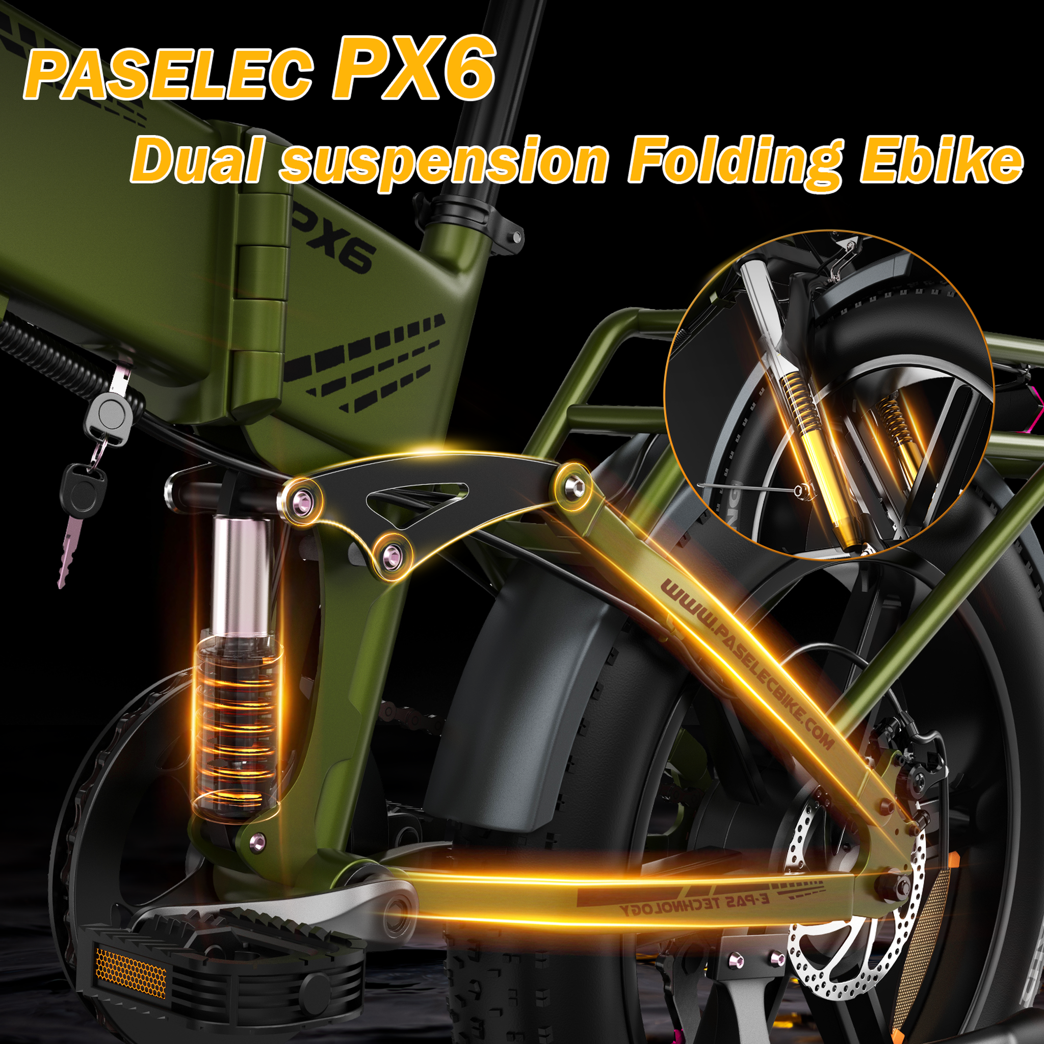 Voir la diapositive 4 : PASELEC Vélo électrique pliable PASELEC PX6
