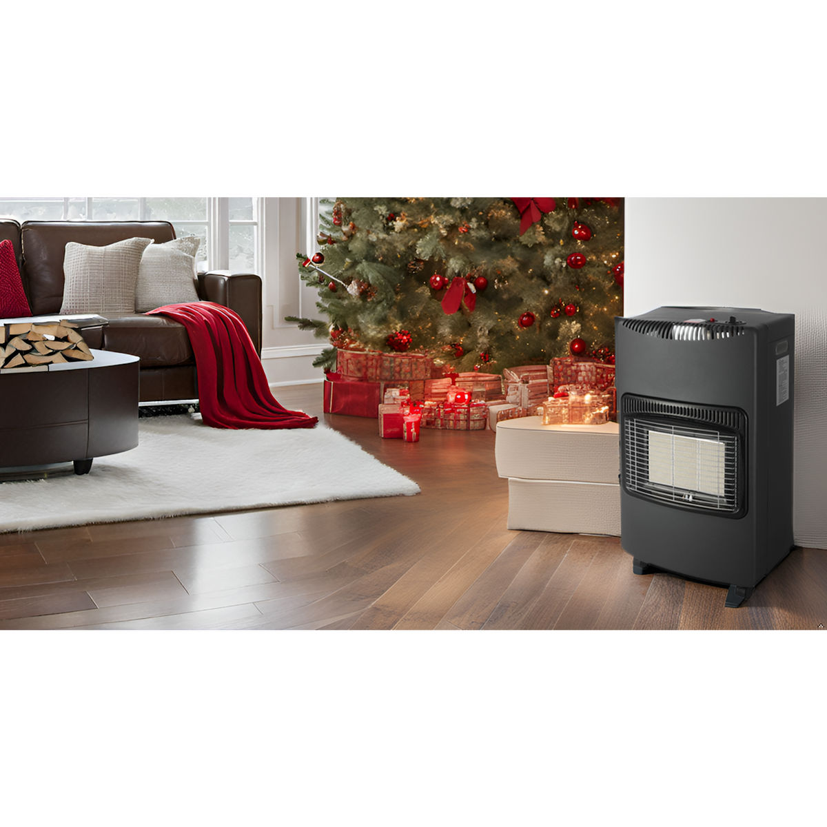 NIKLAS Poele à gaz Infrarouge 4200W Nova Chauffage d'appoint Piezo Volume 120 m3 Pliable NIKLAS