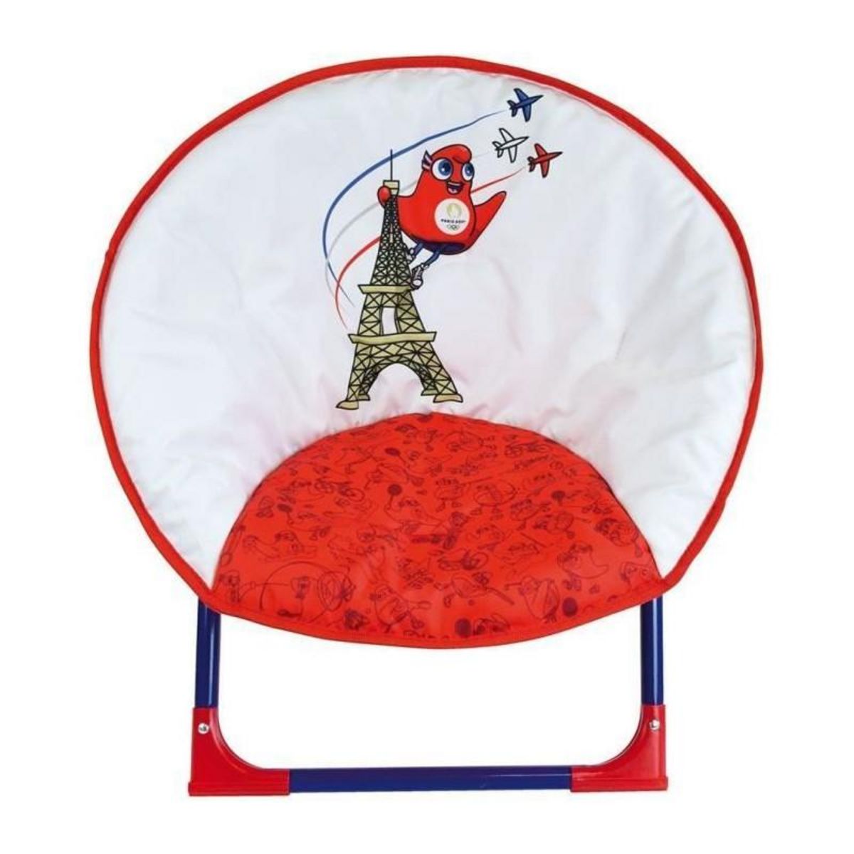 Fun House JEUX OLYMPIQUES PARIS 2024 - Siege lune pliable pour enfant h.47 x l.54 x p.42 cm