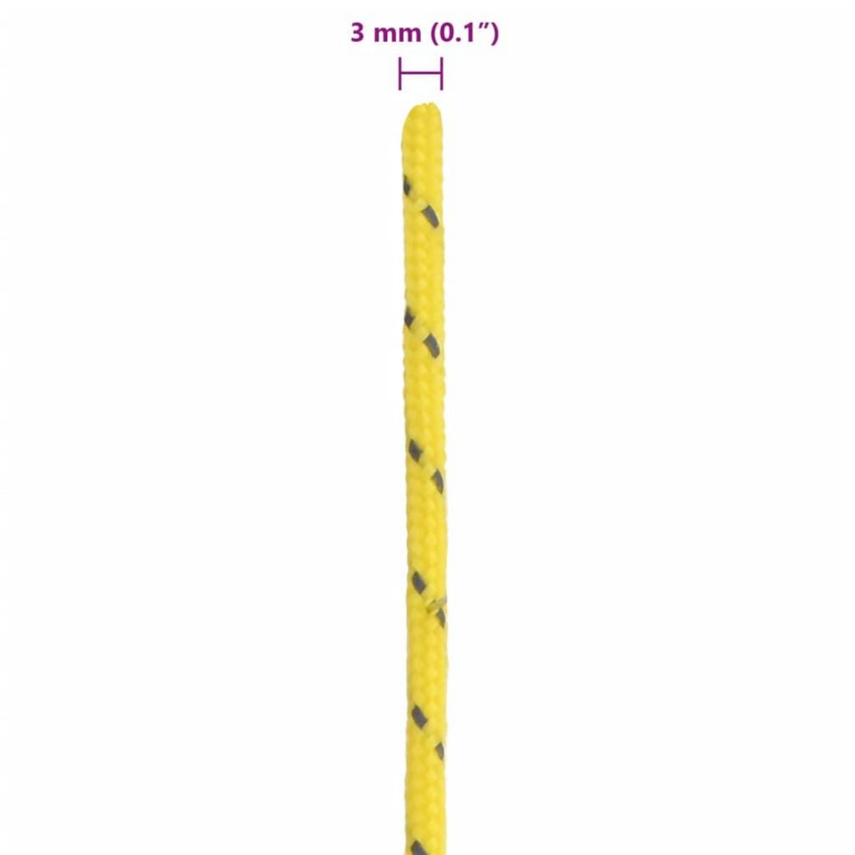 VIDAXL Corde de haubanage de tente avec bandes reflechissantes et cles