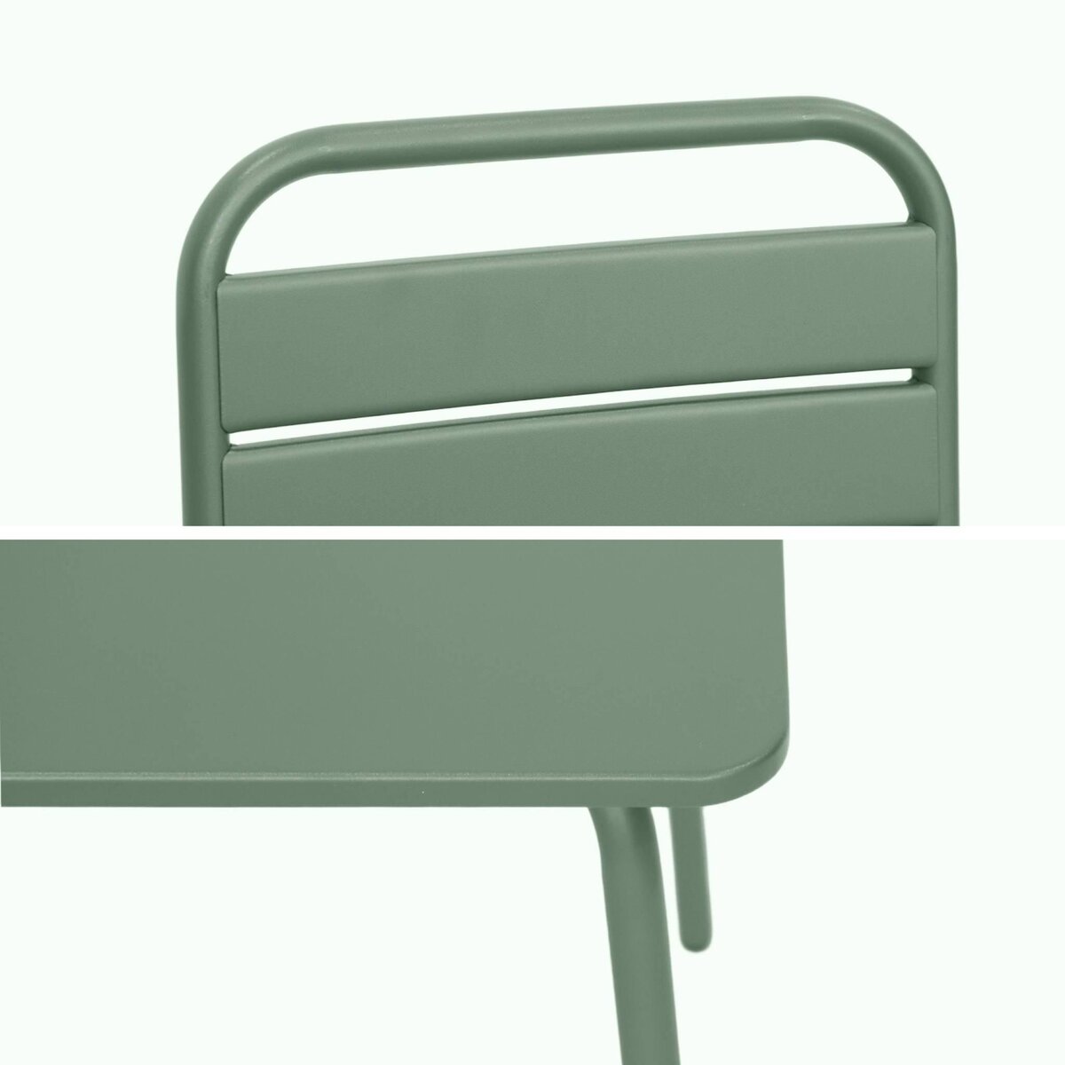 SWEEEK Salon de jardin enfant table et chaises métal Anna - 2 places, 48x48cm