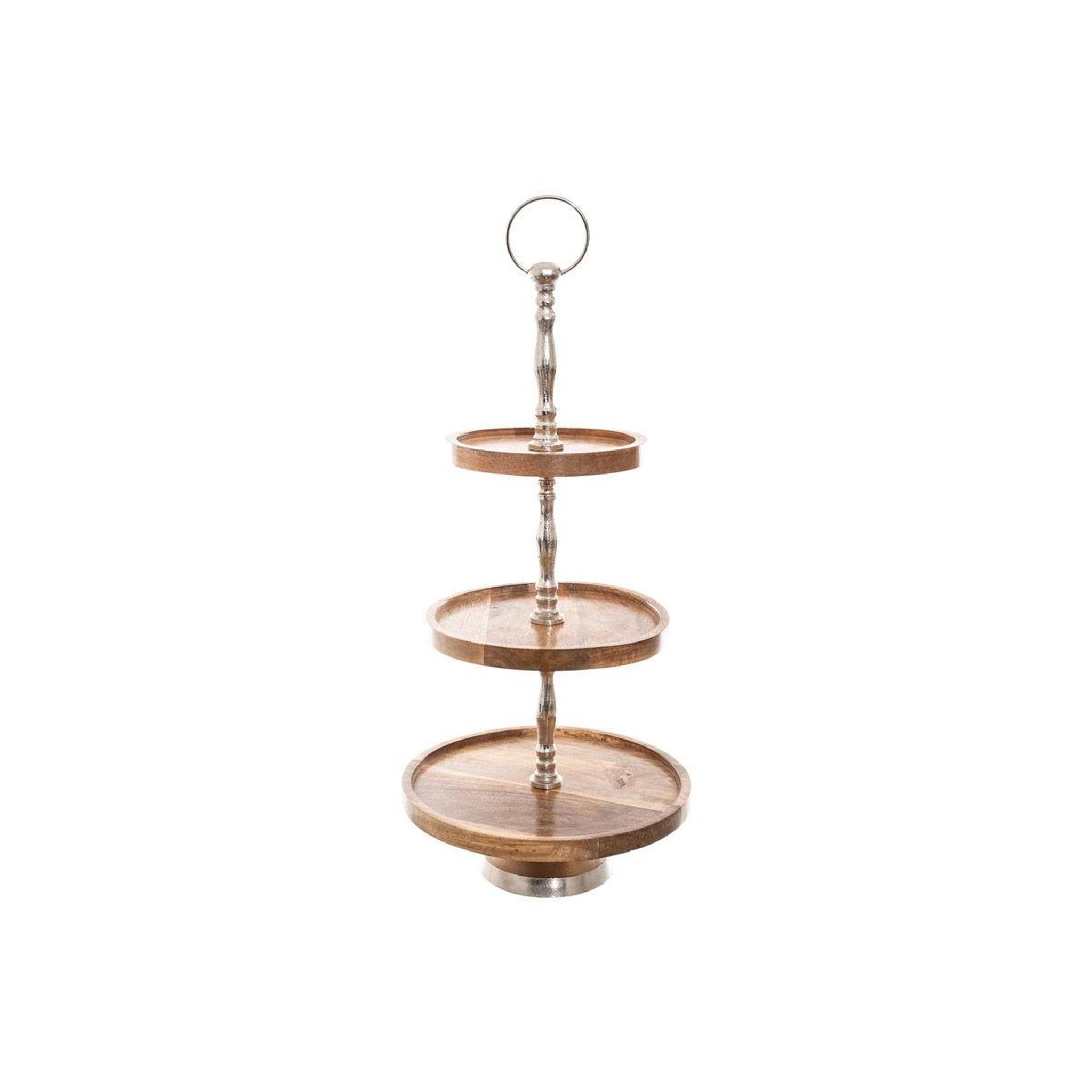 FEERIC LIGHT & CHRISTMAS Serviteur 3 niveaux  bois  62cm naturel