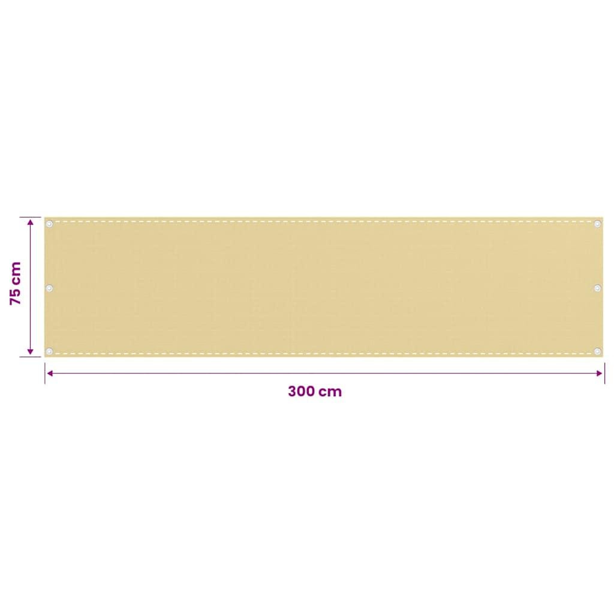 Voir la diapositive 6 : VIDAXL Ecran de balcon beige 75x300 cm pehd