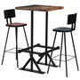 Voir la diapositive 1 : VIDAXL Mobilier de bar 3 pcs Bois de recuperation massif Multicolore
