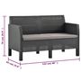 Voir la diapositive 6 : VIDAXL Salon de jardin 4 pcs avec coussins PP Rotin Anthracite