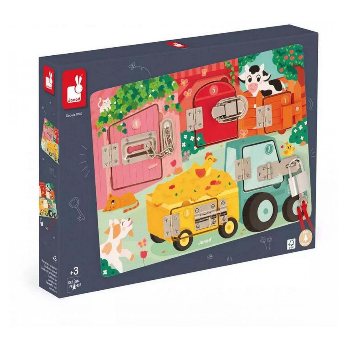 Juratoys-Janod Planche a cadenas - La Ferme