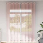 VIDAXL Rideaux en voile avec œillets 2 pcs rose 140 x 300 cm
