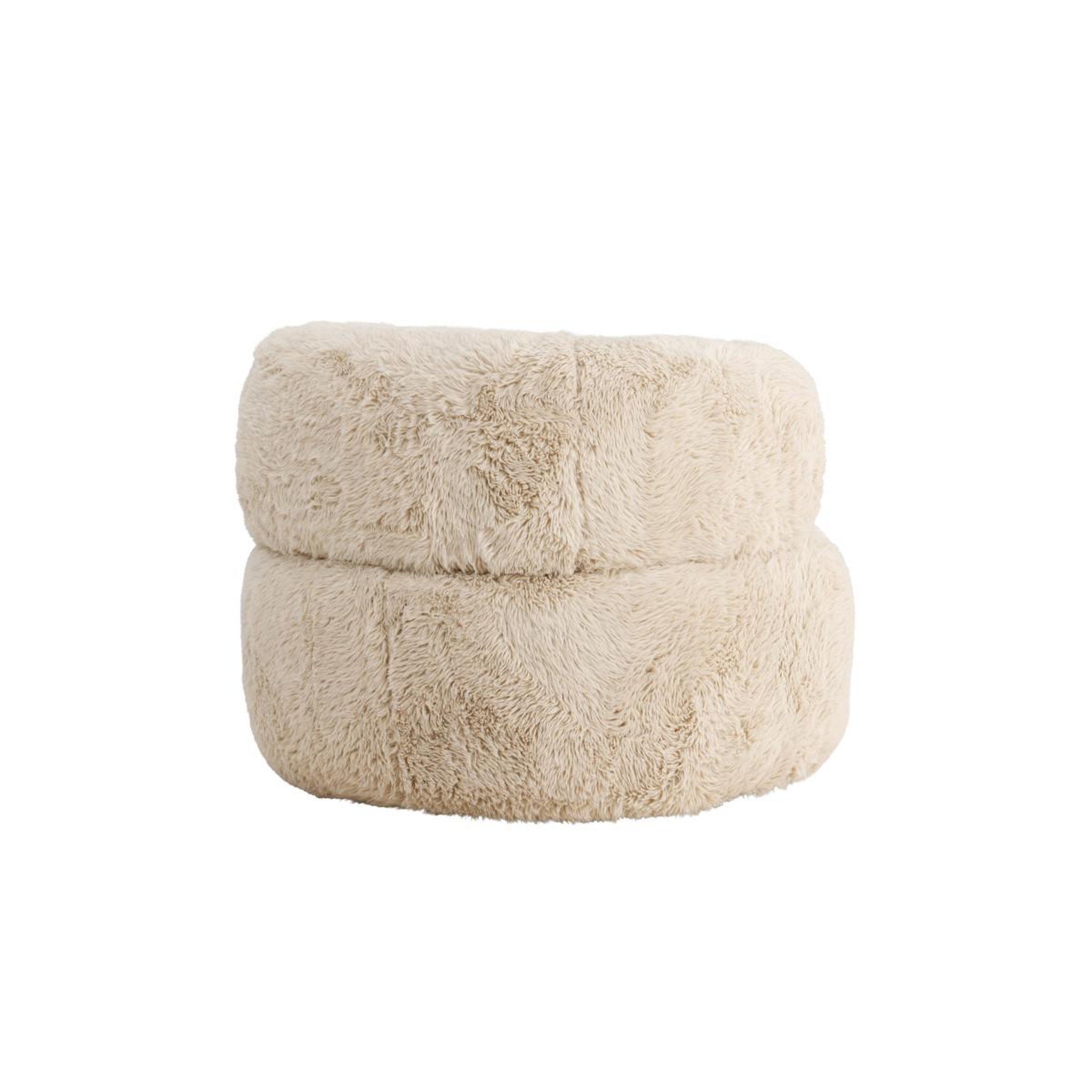 Voir la diapositive 5 : Paris Prix Fauteuil design effet fourrure  gert  87cm blanc