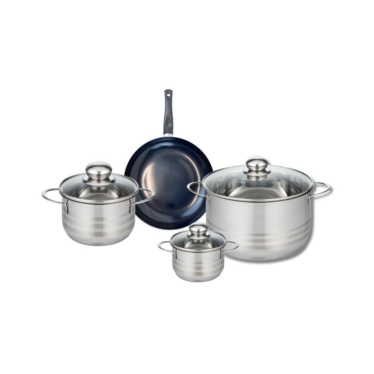 ELO Ensemble de 1 Poêle de cuisson 20 cm et 3 faitouts 12, 16 et 24 cm Elo Prima Brillant