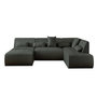 Voir la diapositive 1 : LISA DESIGN Onyx - canapé panoramique d'angle droit 7 places - en tissu
