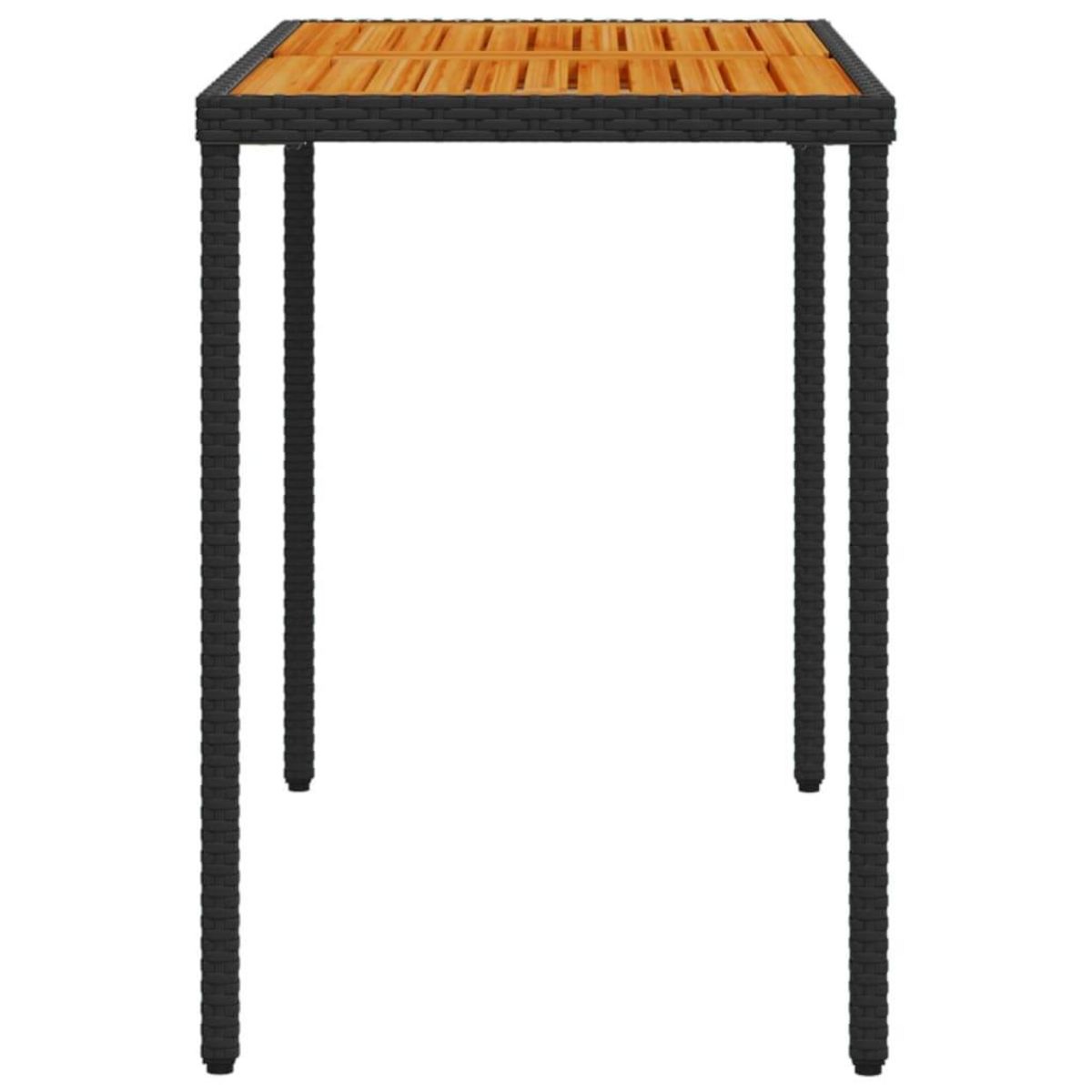 VIDAXL Table de jardin avec dessus en bois d'acacia noir 115x54x74 cm