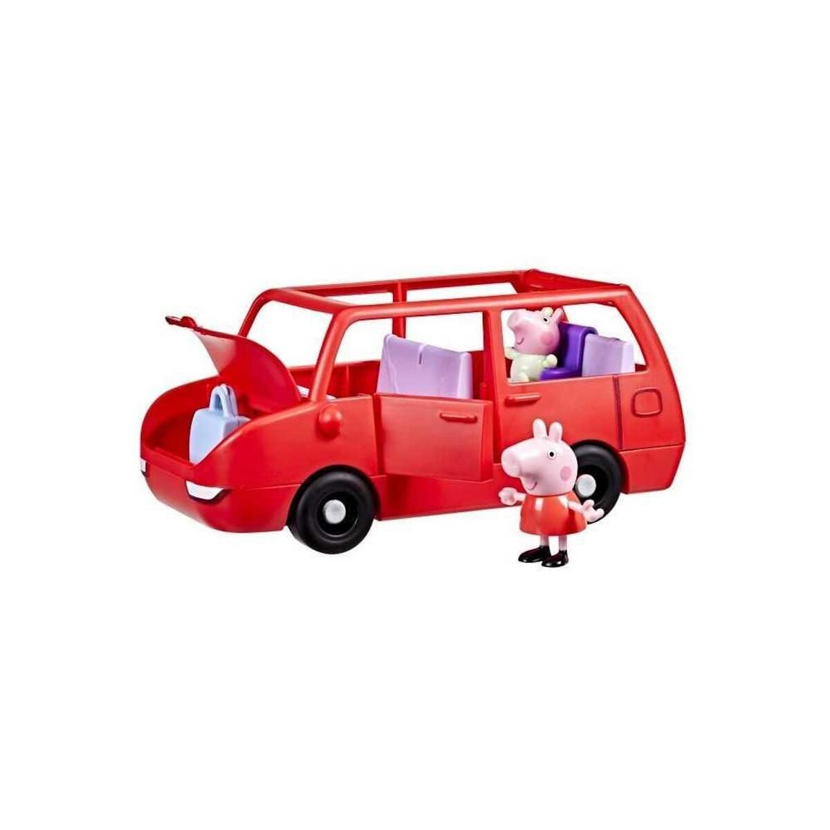 HASBRO Peppa Pig La grande voiture familiale, coffret avec véhicule et 2 figurines, a partir de 3 ans