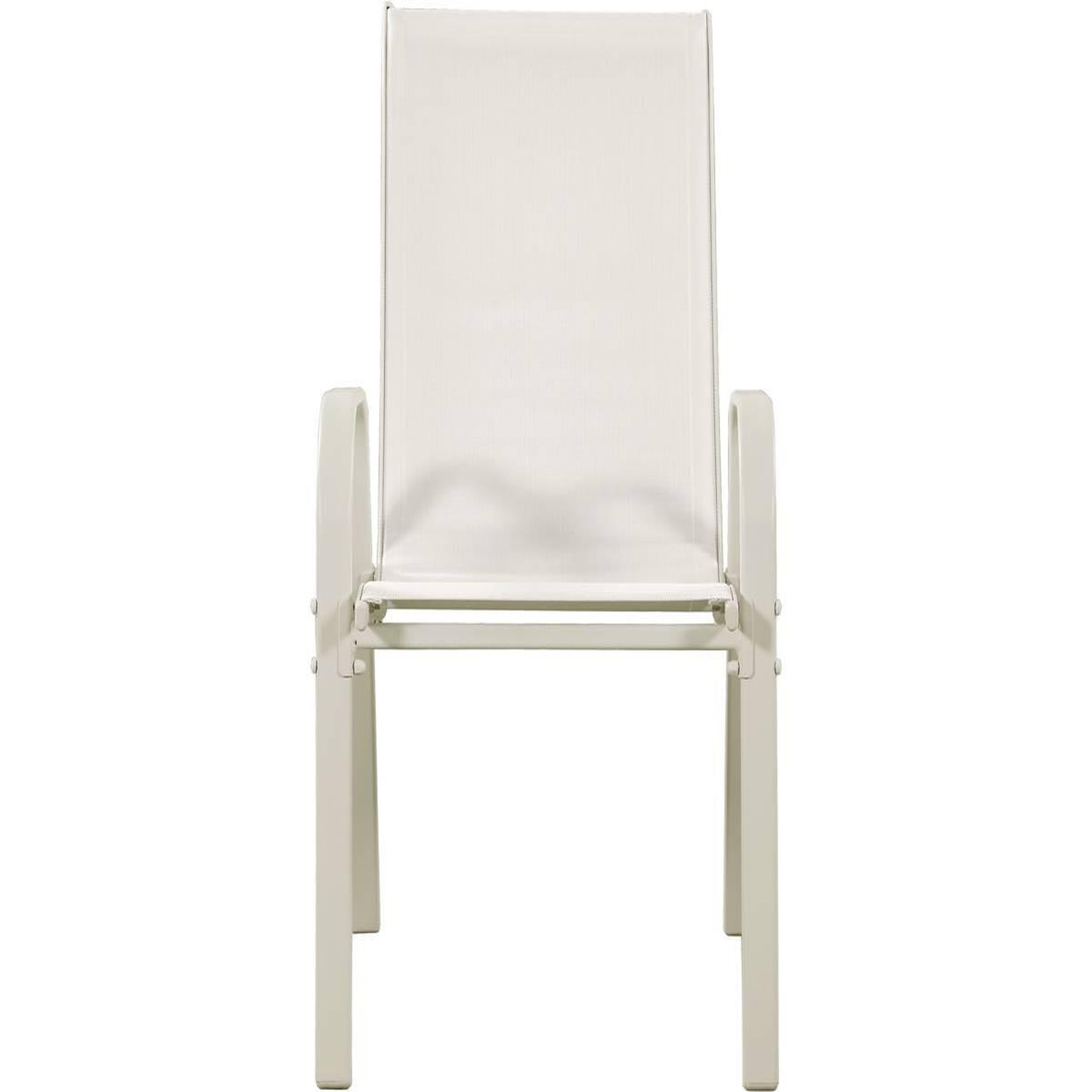 Voir la diapositive 4 : Habitat et Jardin Table et chaises de jardin en textilène  cordoba  - phoenix - 6 places - ecru