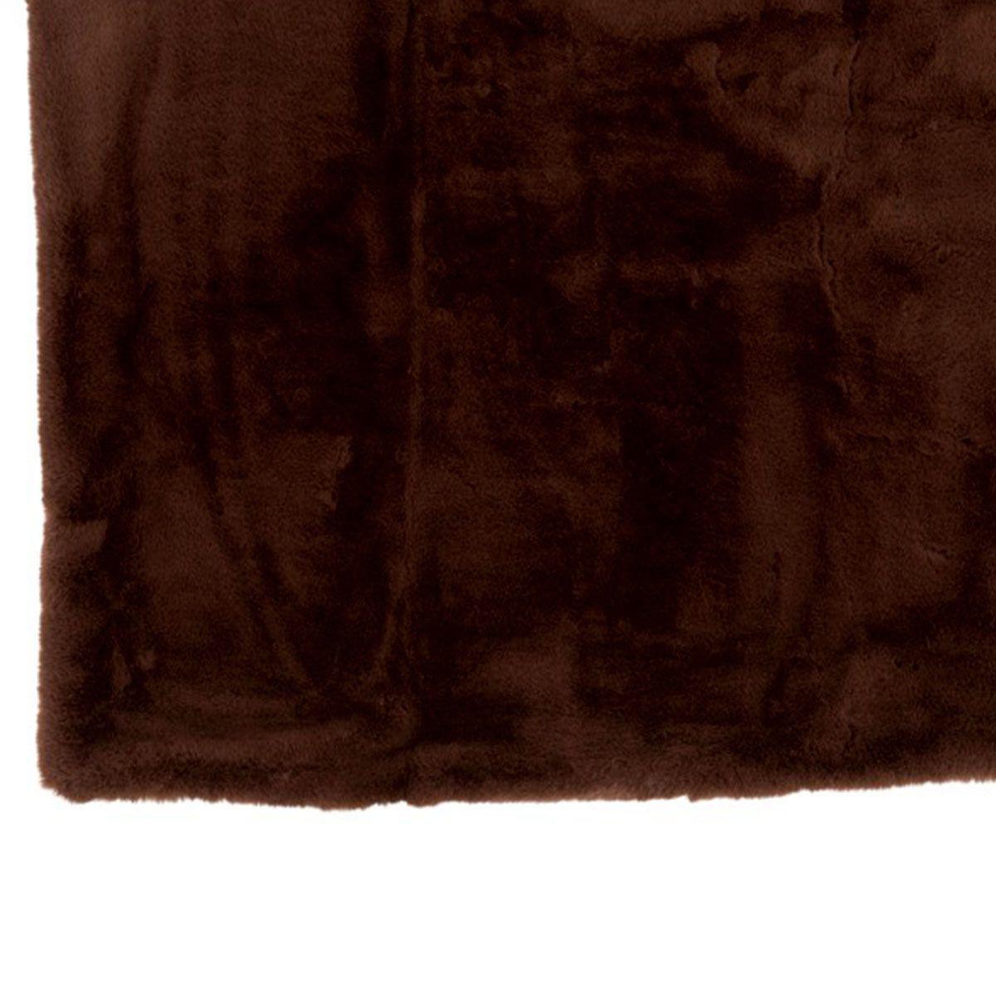 Voir la diapositive 3 : J-LINE Plaid imitation fourrure  cutie  130x180cm marron