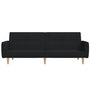 Voir la diapositive 5 : VIDAXL Canape-lit a 2 places noir tissu