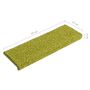 Voir la diapositive 6 : VIDAXL Tapis d'escalier 15 pcs 65x21x4 cm Vert