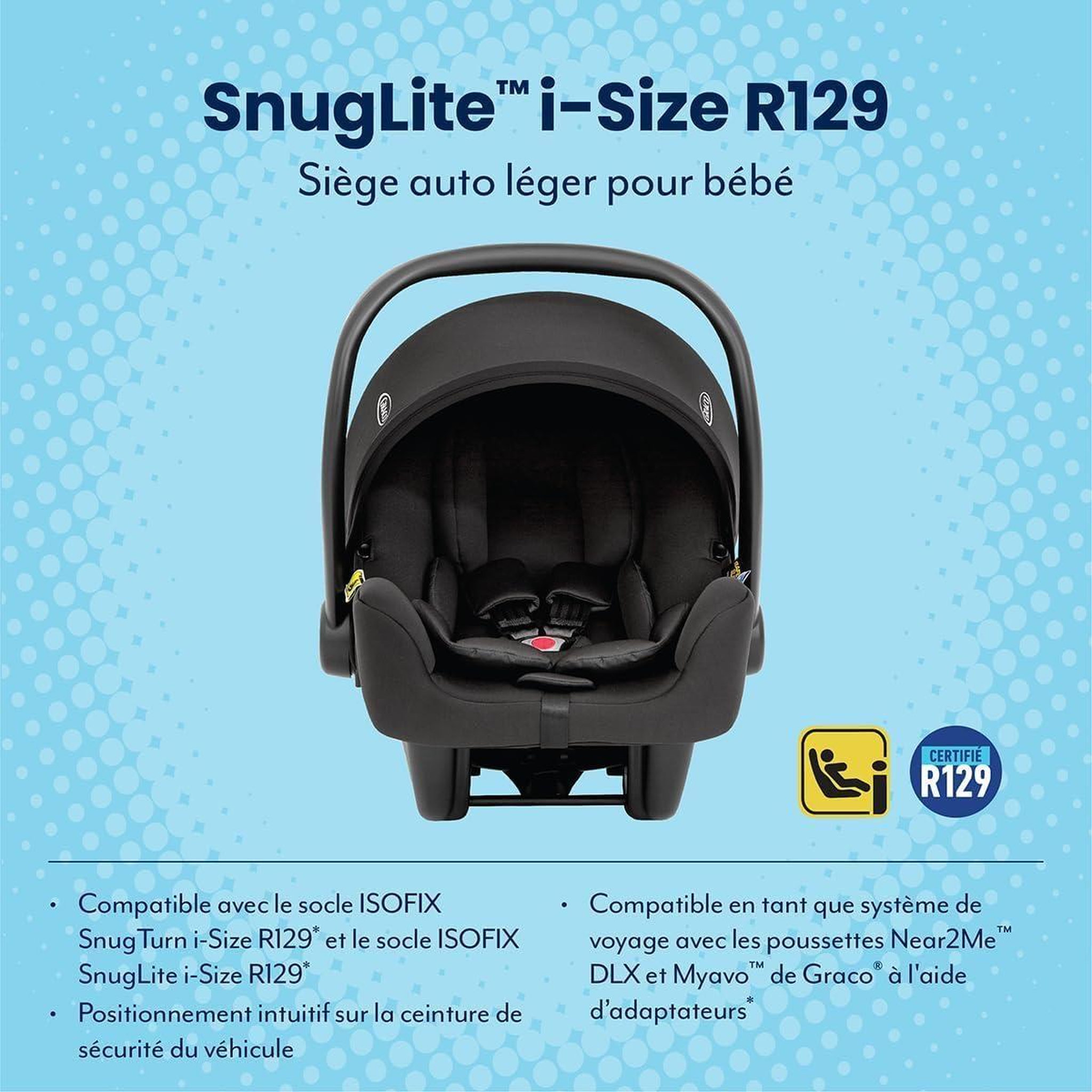 Voir la diapositive 4 : GRACO Snuglite i-size siège-auto midnight