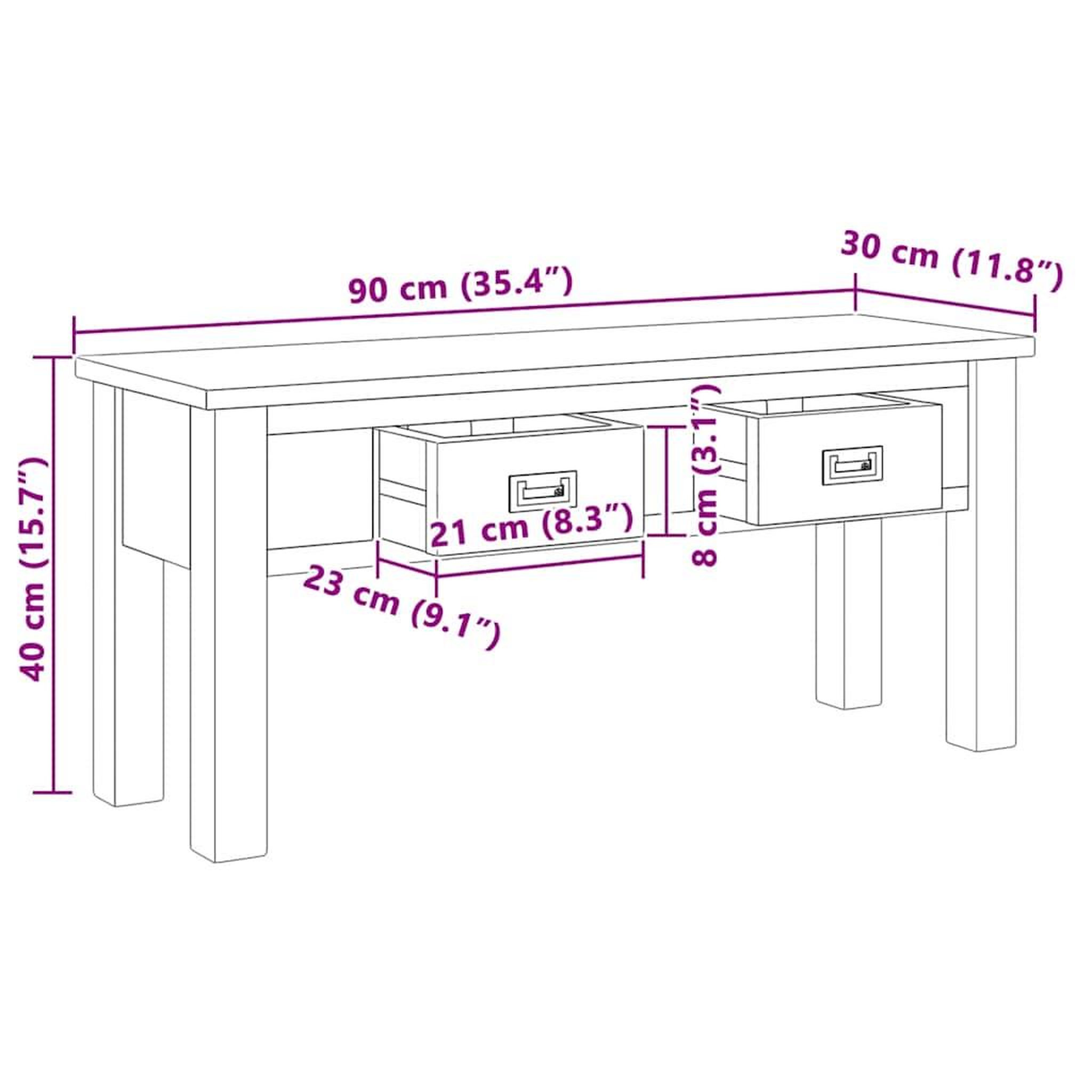 Voir la diapositive 6 : VIDAXL Banc d'entree teck massif 90 x 30 x 40 cm
