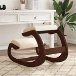 VIDAXL Chaise assis-genoux creme 55x84x55 cm contreplaque de bouleau