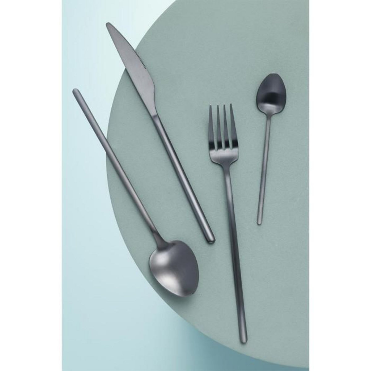 Paris Prix Ménagère 24 Pièces en Inox  Irvin Mat  27cm Noir