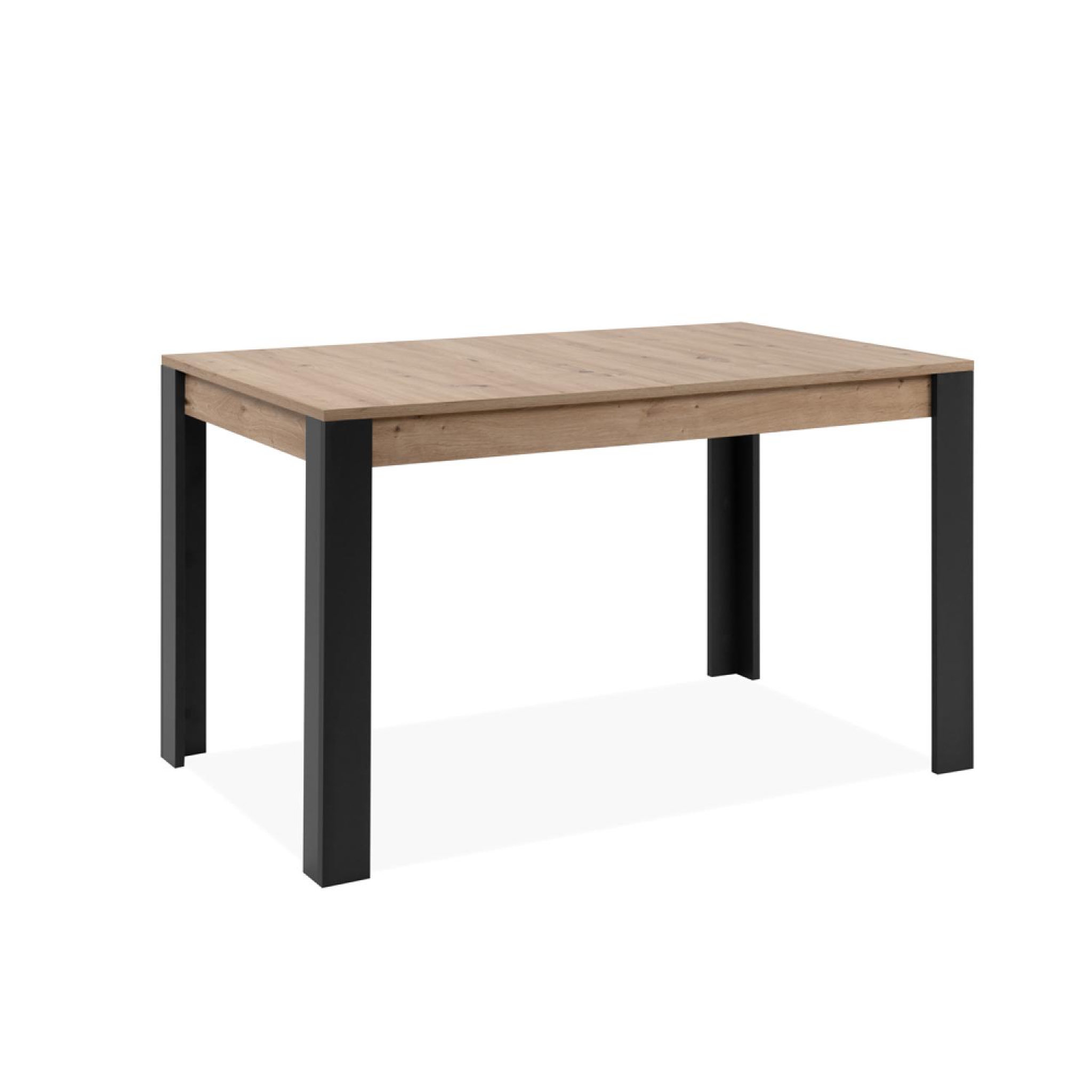 Voir la diapositive 6 : CONCEPT USINE Table extensible 4 à 6 personnes bois et noir 150x80x75 tolosa