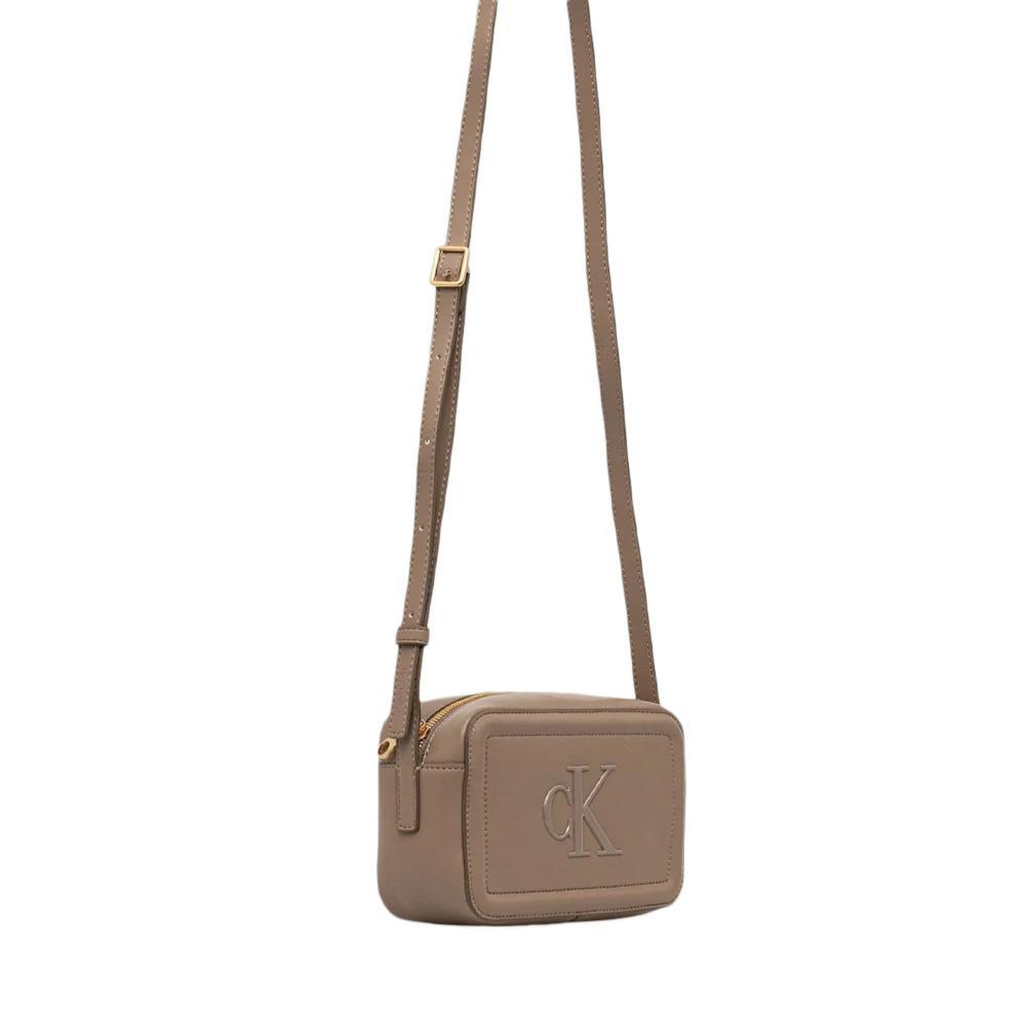 Voir la diapositive 2 : CALVIN KLEIN JEANS Sac à bandoulière Taupe Femme Calvin Klein Jeans Bold Ck Camera