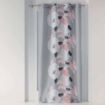 Paris Prix Rideau à Œillets Imprimé  Eden Blush  140x260cm Gris