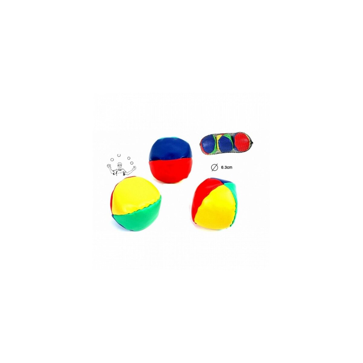 Mondo Set de Jongleur 3 balles colorées
