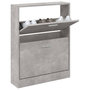 Voir la diapositive 3 : VIDAXL Armoire a chaussures Gris beton 59x17x81 cm Bois d'ingenierie