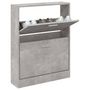 Voir la diapositive 3 : VIDAXL Armoire a chaussures Gris beton 59x17x81 cm Bois d'ingenierie