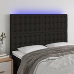 VIDAXL Tete de lit a LED Noir 144x5x118/128 cm Tissu