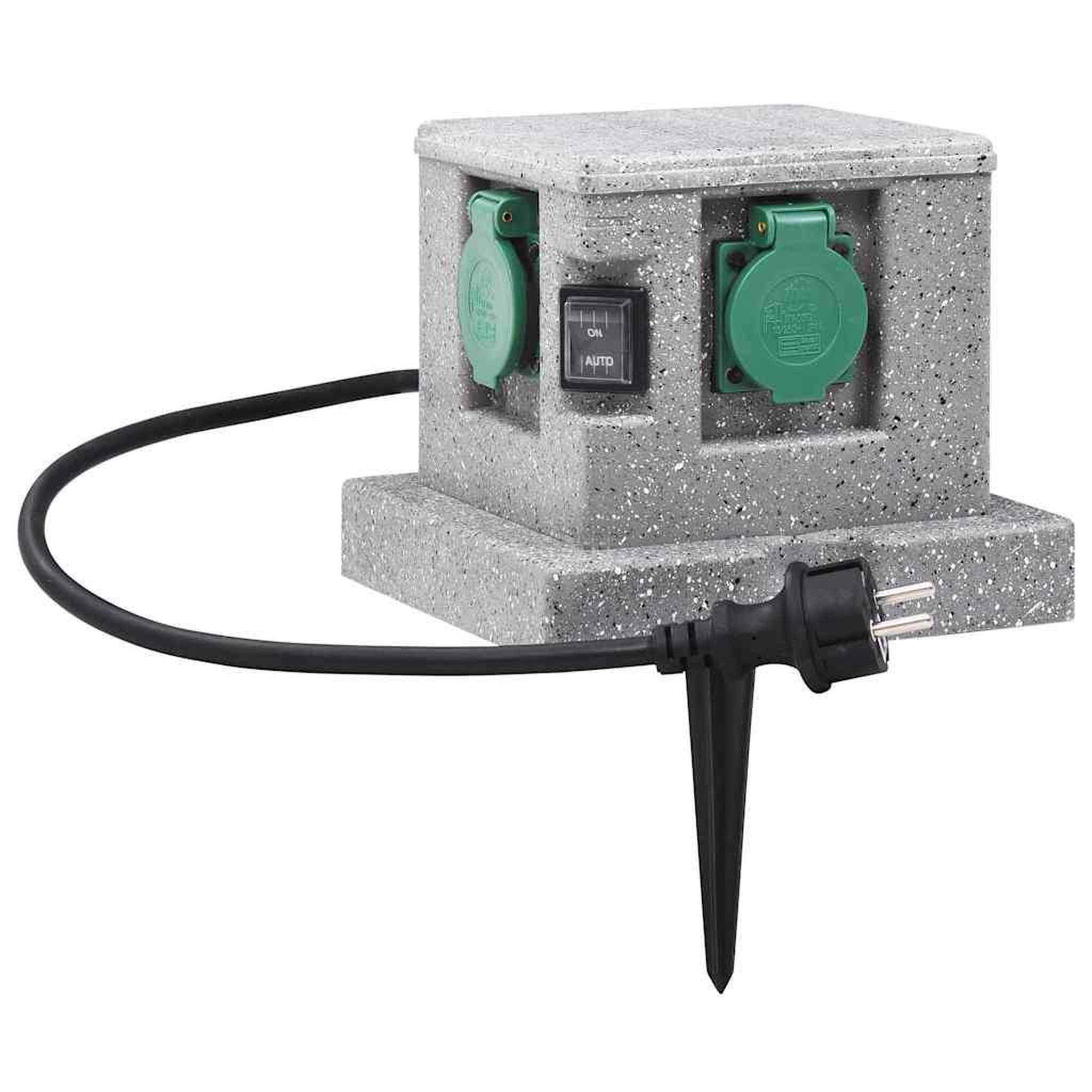 VIDAXL Prise de jardin avec capteur crepusculaire Plastique