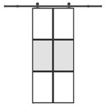VIDAXL Porte coulissante kit de quincaillerie trempe verre aluminium