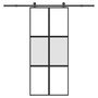 Voir la diapositive 1 : VIDAXL Porte coulissante kit de quincaillerie trempe verre aluminium