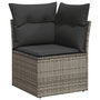 Voir la diapositive 4 : VIDAXL Salon de jardin avec coussins 10 pcs gris resine tressee