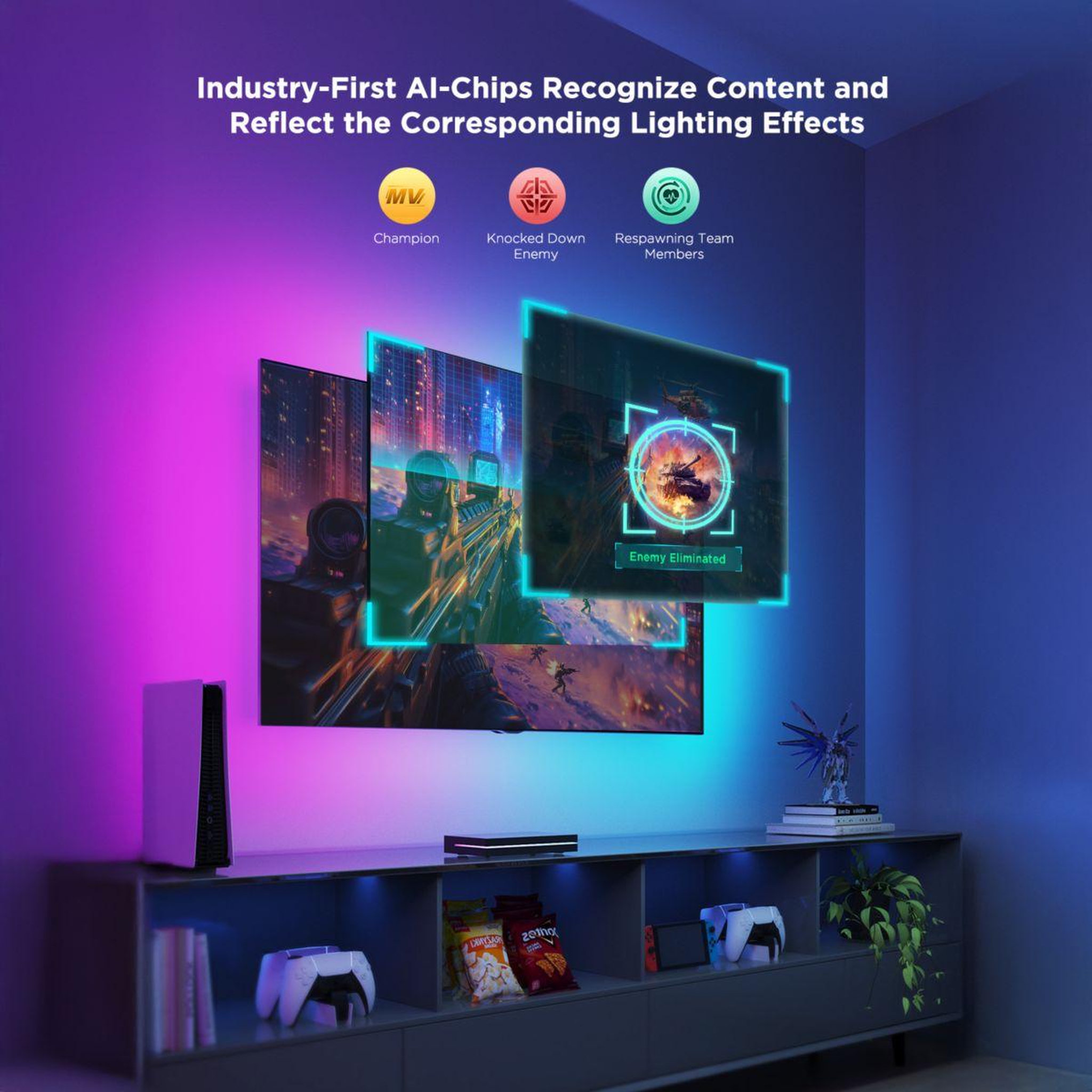 Voir la diapositive 5 : GOVEE Boîtier de synchronisation hdmi sync box+ lightstrip pour tv 55 65