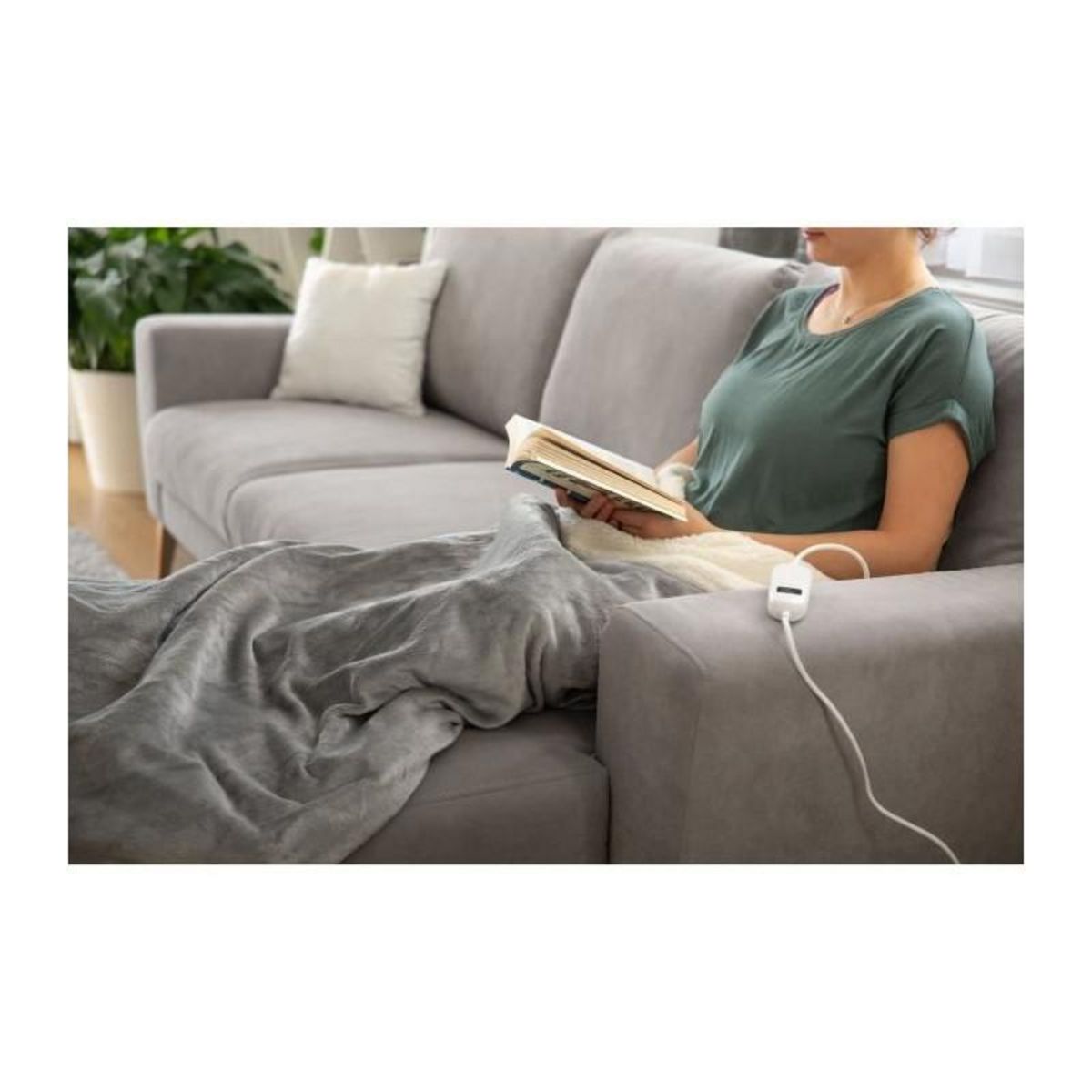 SENCO Couverture chauffante - SENCOR - SUB 2000G - 160 W - 9 températures - Gris