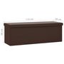 Voir la diapositive 6 : VIDAXL Banc de rangement pliable Marron PVC
