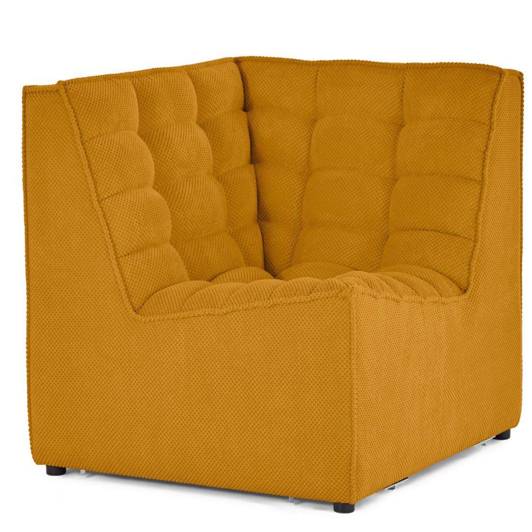 Voir la diapositive 1 : BEST MOBILIER Ellie - module d'angle en velours texturé