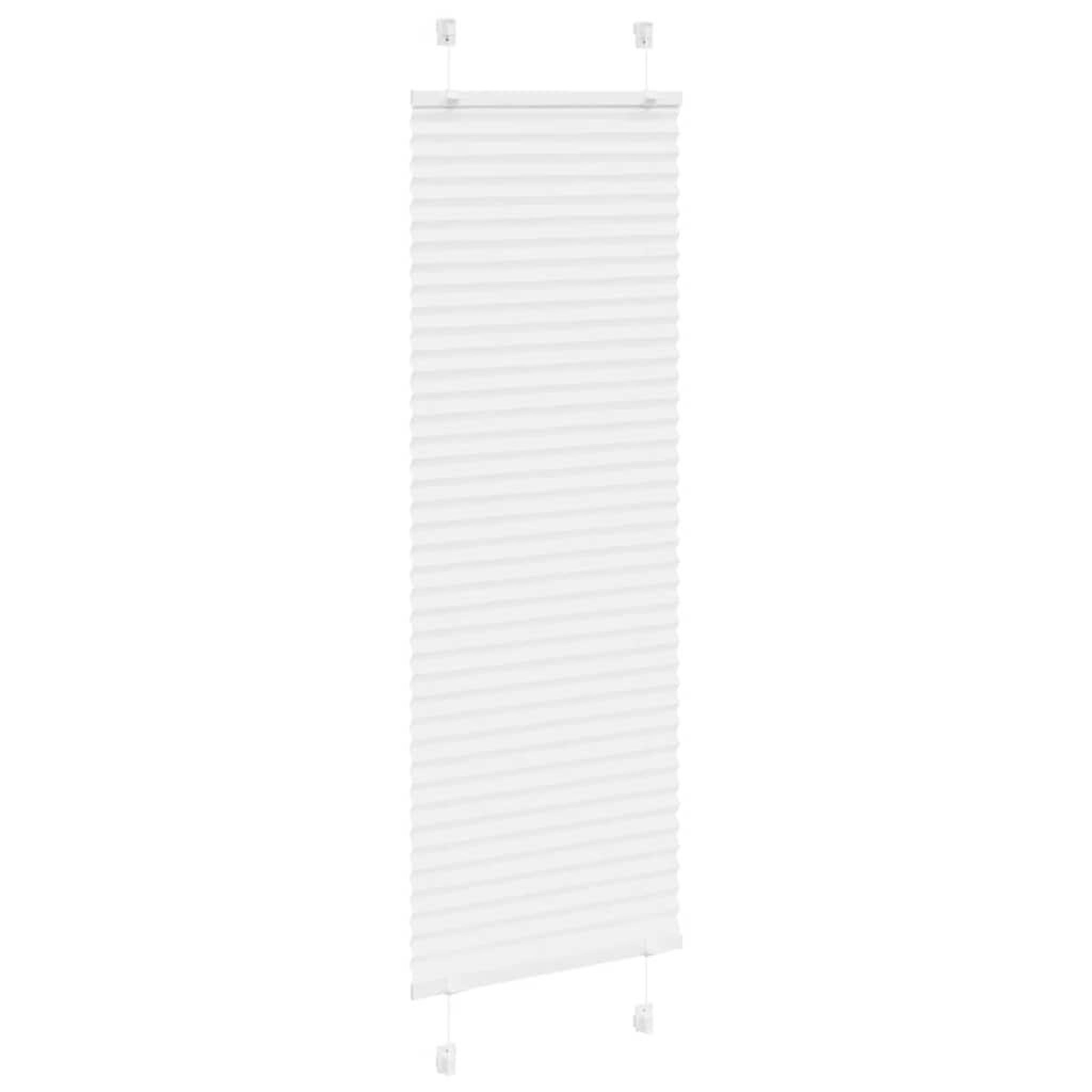 Voir la diapositive 3 : VIDAXL Store plisse blanc 45x100 cm largeur du tissu 44,4 cm polyester