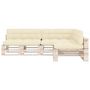 Voir la diapositive 3 : VIDAXL Coussins de canape palette lot de 7 Creme