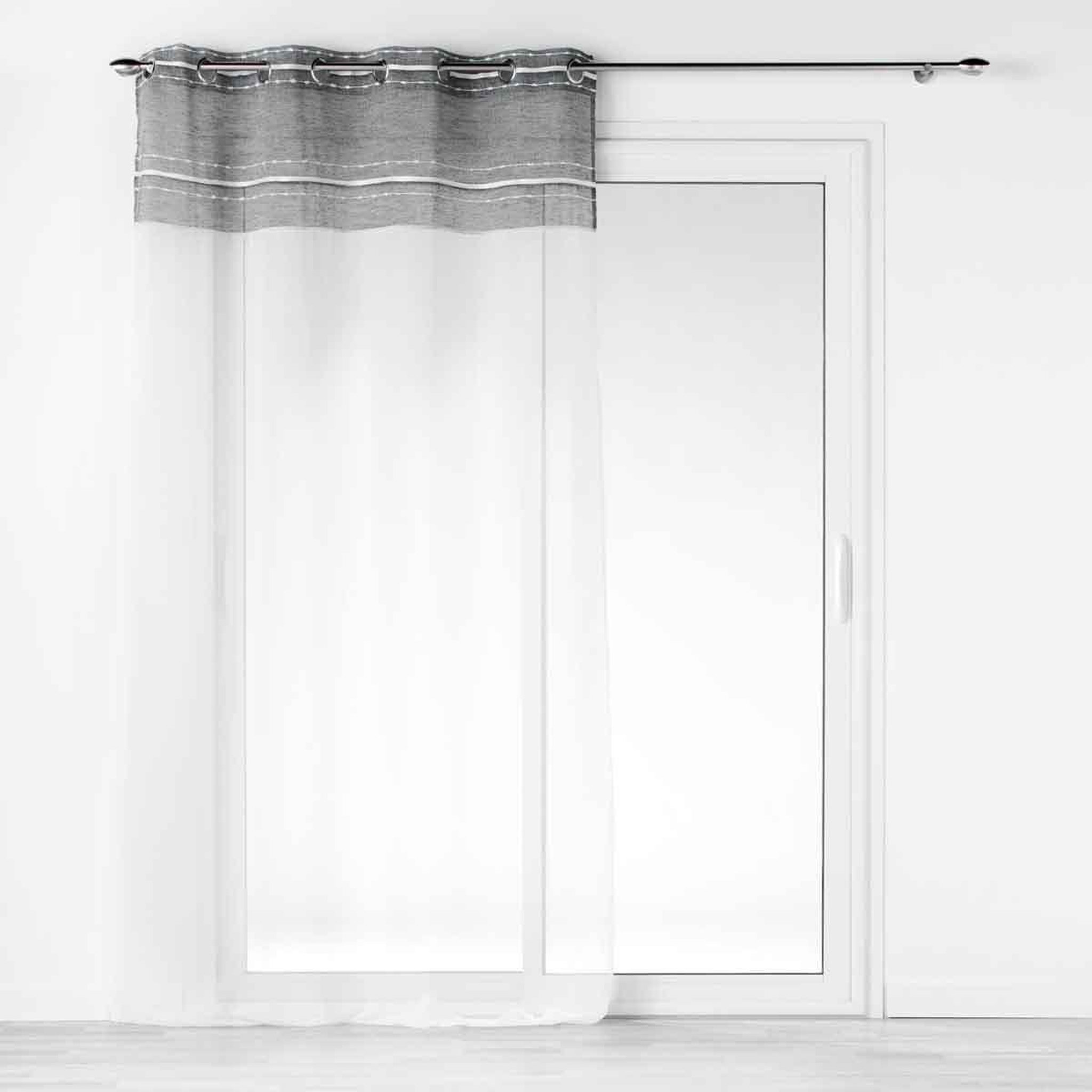 Douceur d'Intérieur Rideau voilage à œillets  aloria  140x280cm blanc
