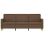 Voir la diapositive 3 : VIDAXL Canape a 3 places Marron 180 cm Tissu
