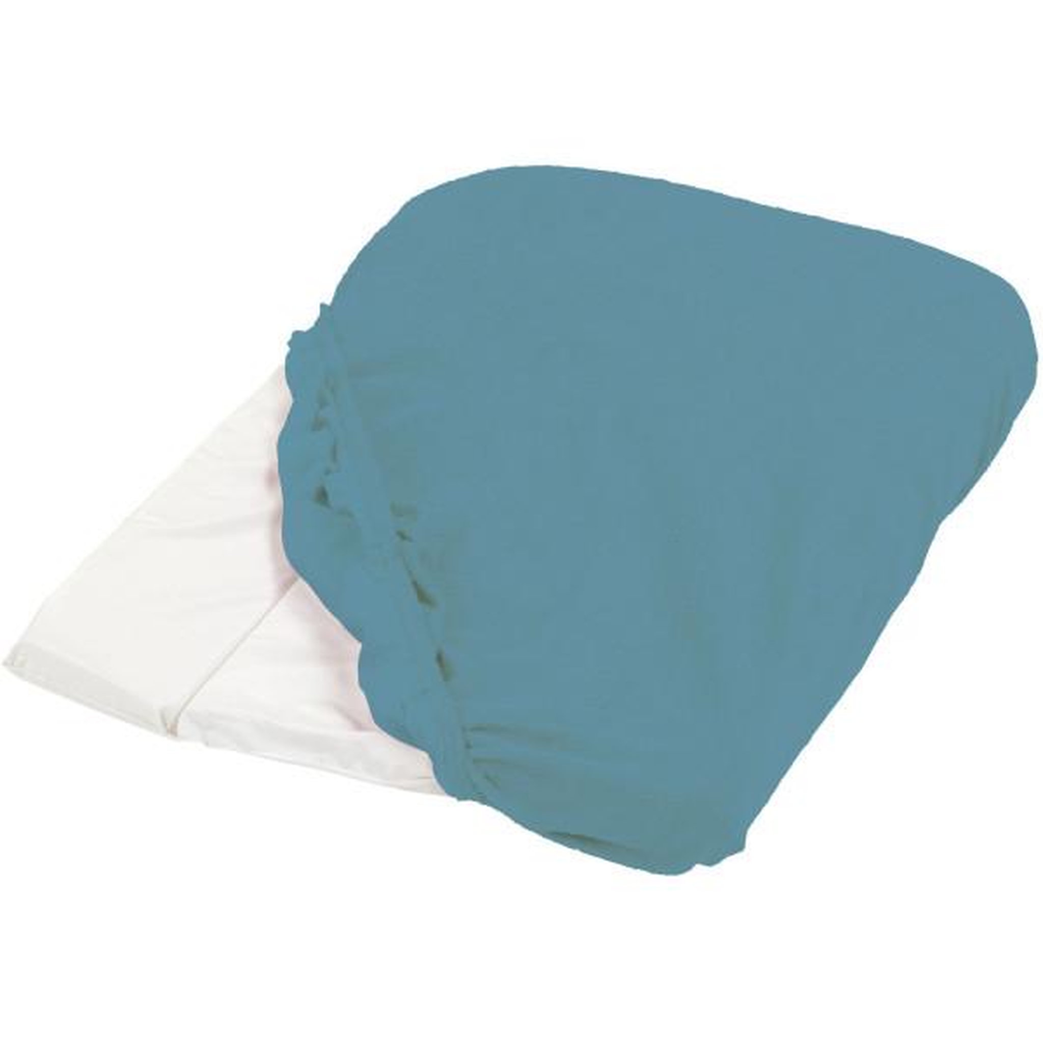 CANDIDE Housse de matelas a langer - CANDIDE - Eponge - 50 x 75 cm - Bleu canard