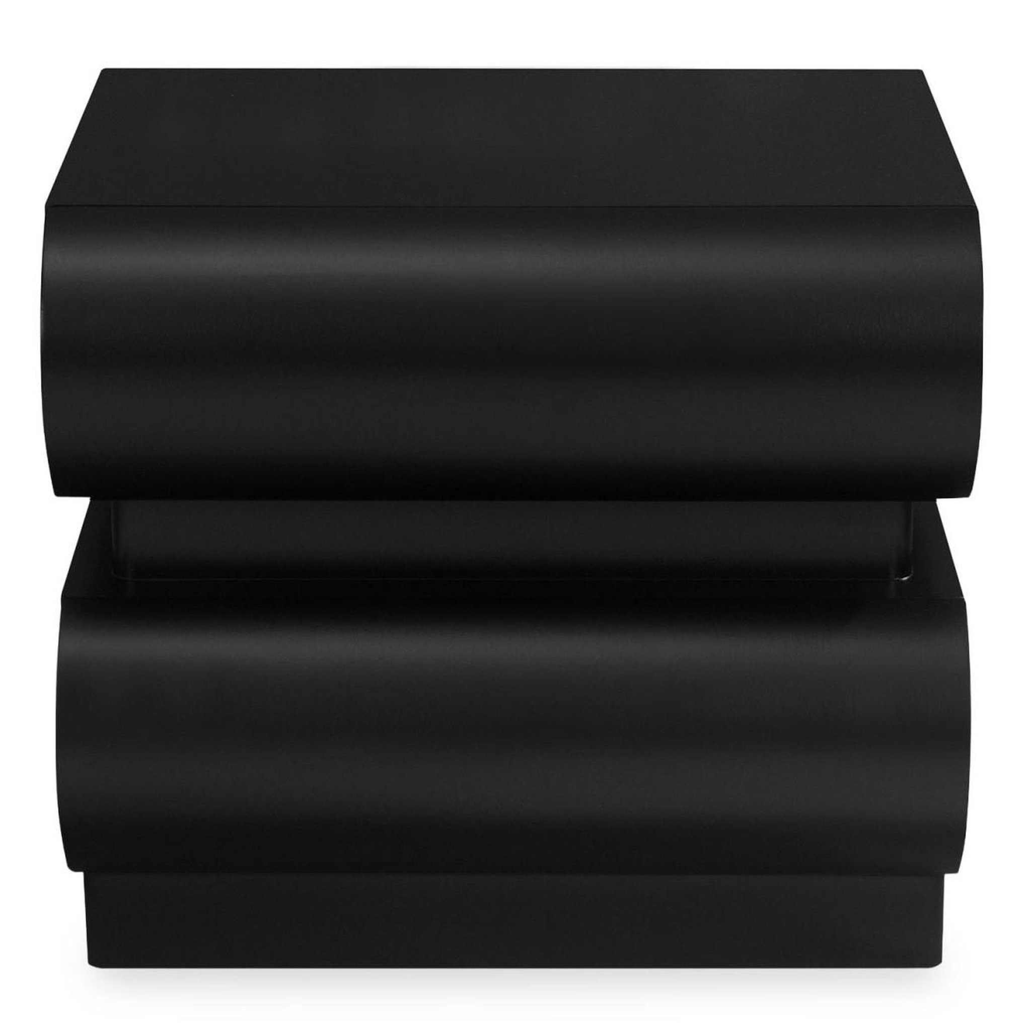 Voir la diapositive 2 : Paris Prix Table de chevet 2 tiroirs  sherazade  45cm noir