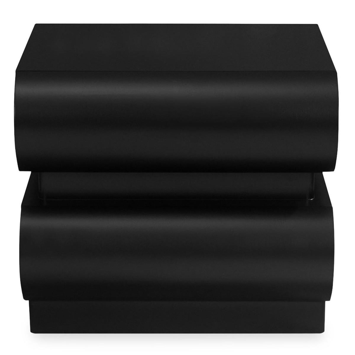 Paris Prix Table de Chevet 2 Tiroirs  Sherazade  45cm Noir